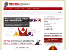 Tablet Screenshot of ambitiousentrepreneurnetwork.com